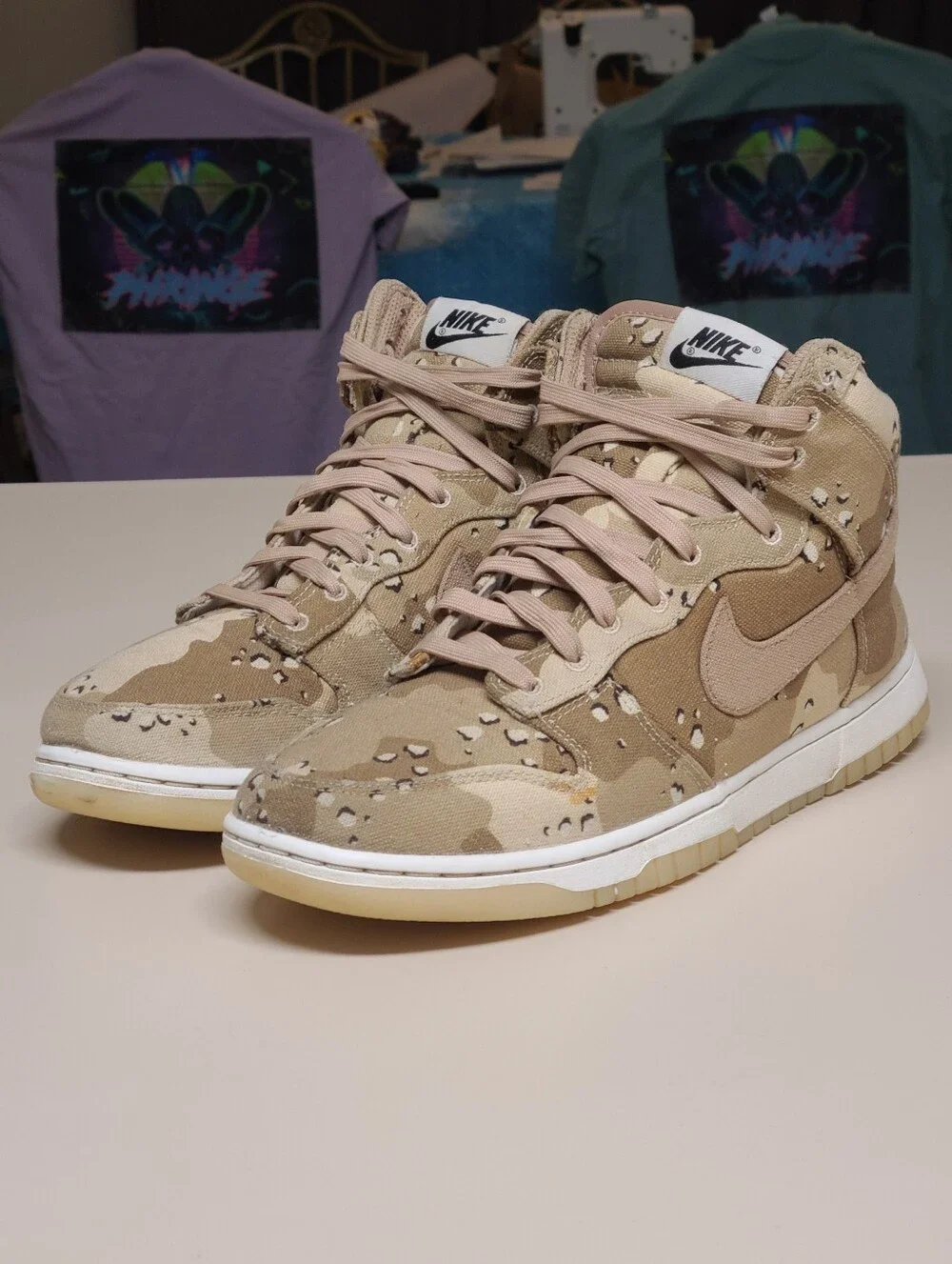 Nike Dunk High Dessert Camo hi top skateboard sneakers size 10